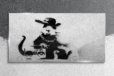 Skleneny obraz Hood Rat Banksy