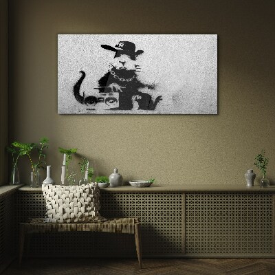 Skleneny obraz Hood Rat Banksy