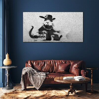 Skleneny obraz Hood Rat Banksy