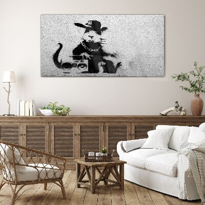Skleneny obraz Hood Rat Banksy
