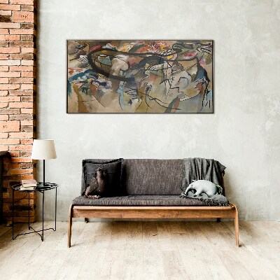 Skleneny obraz Skladba V Kandinsky