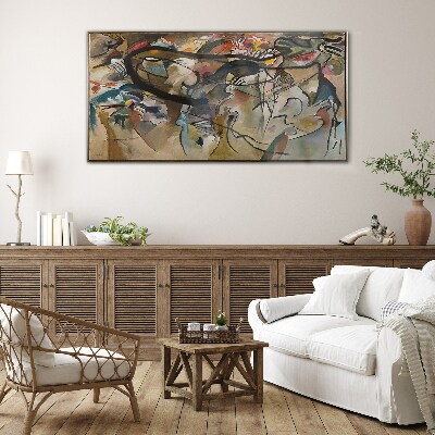 Skleneny obraz Skladba V Kandinsky