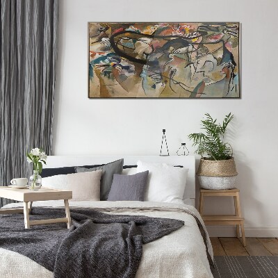 Skleneny obraz Skladba V Kandinsky