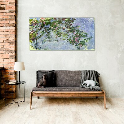 Skleneny obraz Les Roses Claude Monet