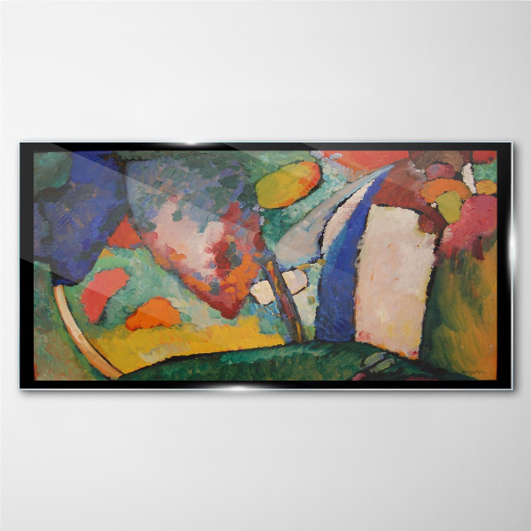 Skleneny obraz Vodopádová abstrakcia Kandinsky