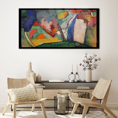 Skleneny obraz Vodopádová abstrakcia Kandinsky
