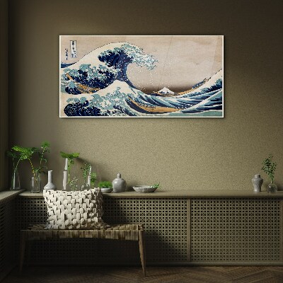 Sklenený obraz Kanagawa je veľká vlna