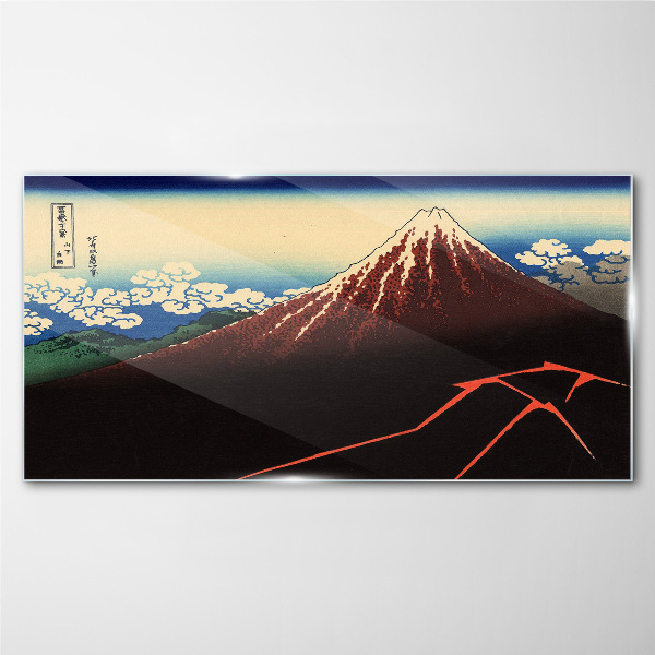 Skleneny obraz Mount Fuji v jarnom počasí