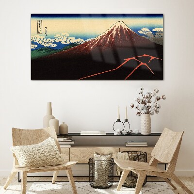 Skleneny obraz Mount Fuji v jarnom počasí