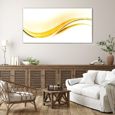 Skleneny obraz Abstrakcie žlté vlny