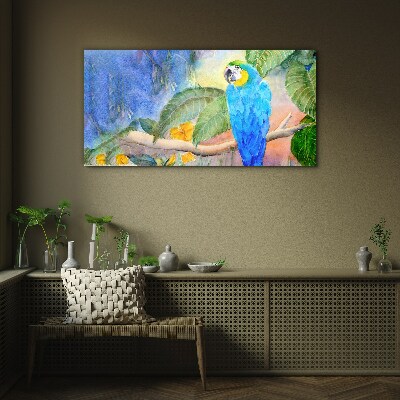 Skleneny obraz Opustí zvieracie papagáj