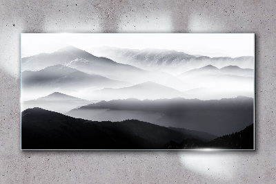Skleneny obraz Zahmlená horská panoráma