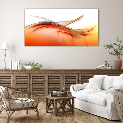 Skleneny obraz Abstrakcie oranžové vlny