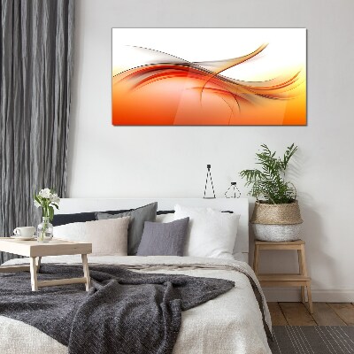 Skleneny obraz Abstrakcie oranžové vlny