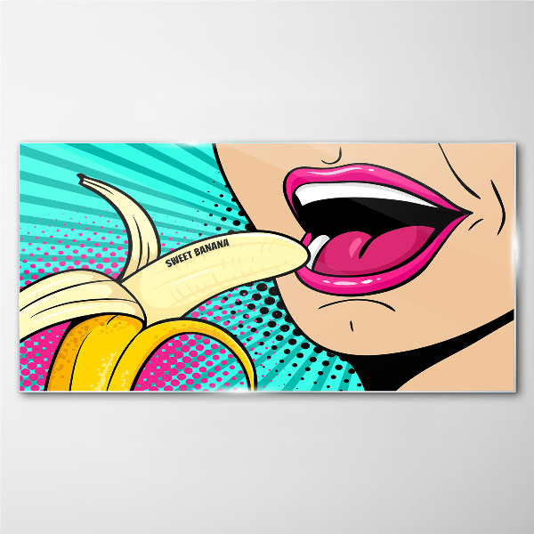 Skleneny obraz Sladký banán v štýle pop art