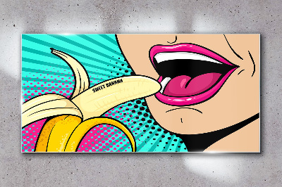 Skleneny obraz Sladký banán v štýle pop art
