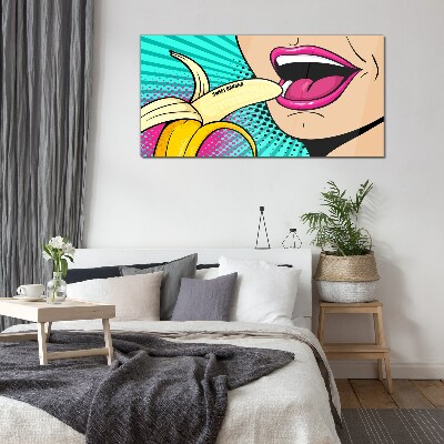 Skleneny obraz Sladký banán v štýle pop art
