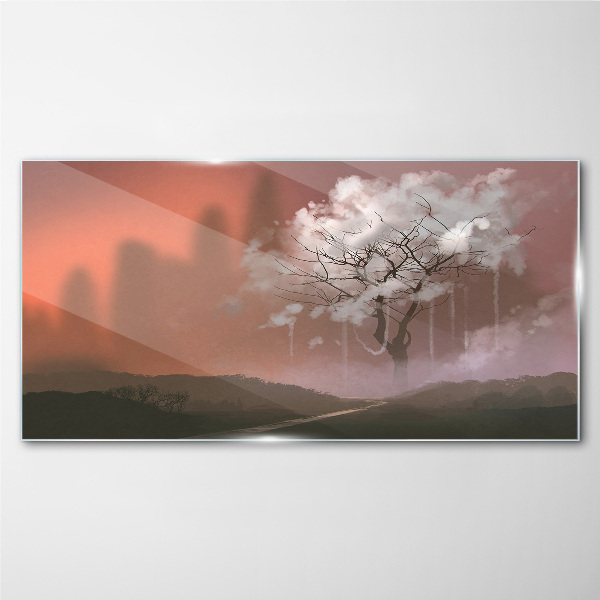 Skleneny obraz Abstrakcie strom