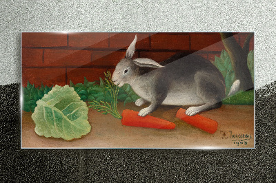Sklenený obraz Mrkva zvieracie králik