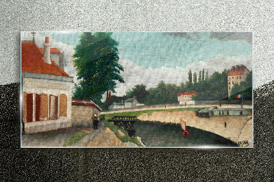 Sklenený obraz Tichý breh rieky