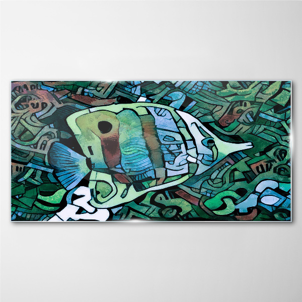Skleneny obraz Abstrakcie zvierat ryby