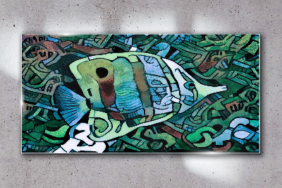 Skleneny obraz Abstrakcie zvierat ryby
