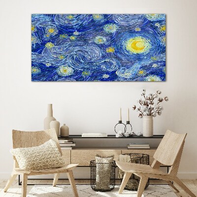 Skleneny obraz Abstrakcia nočná hviezda obloha