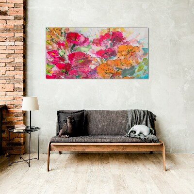 Skleneny obraz Abstraktné akvarel kvety