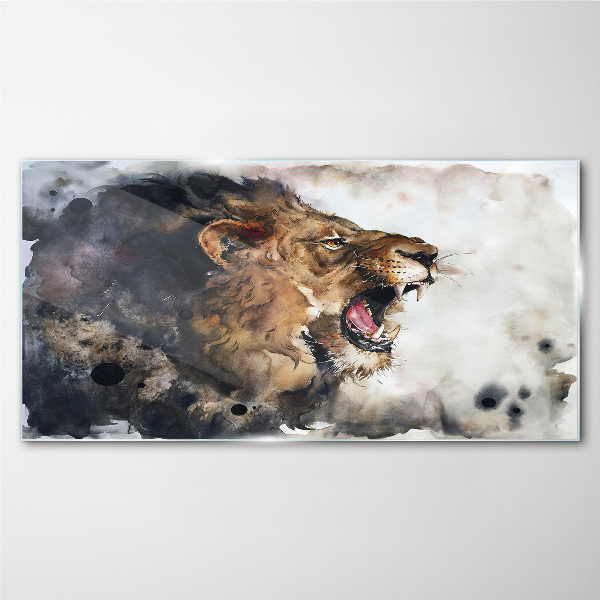 Skleneny obraz Abstrakcie živočíšneho leva