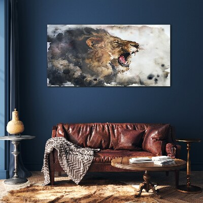 Skleneny obraz Abstrakcie živočíšneho leva