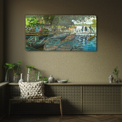 Skleneny obraz La Grenouillere Monet