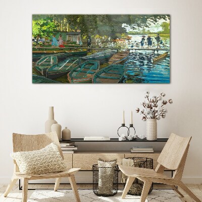 Skleneny obraz La Grenouillere Monet