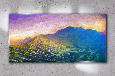 Skleneny obraz Abstrakcie horské neba