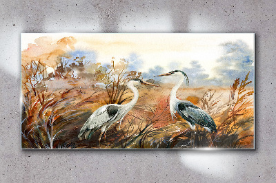 Skleneny obraz Abstrakcie živočíšnych vtákov
