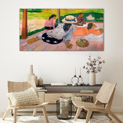 Sklenený obraz Siesta tahiti paul gauguin