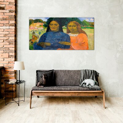 Sklenený obraz Dve ženy paul gauguin