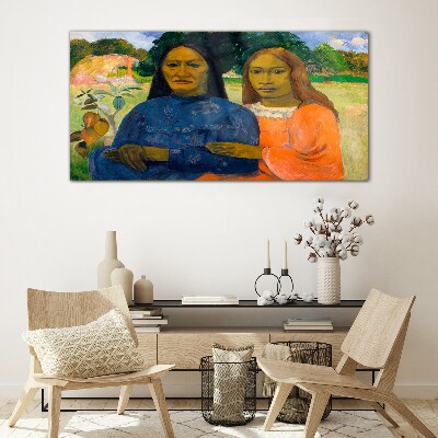 Sklenený obraz Dve ženy paul gauguin