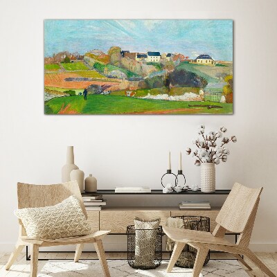 Sklenený obraz Krajina v le pouldu gauguin