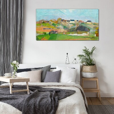 Sklenený obraz Krajina v le pouldu gauguin