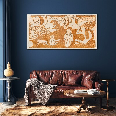 Sklenený obraz Abstrakcie postavy gauguin