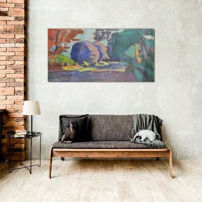 Skleneny obraz Luxemburské záhrady Henri Matisse