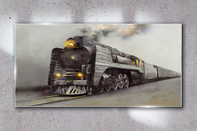 Skleneny obraz Vlaku dymové hmly