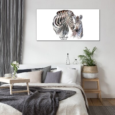 Skleneny obraz Zebra vo voľnej prírode