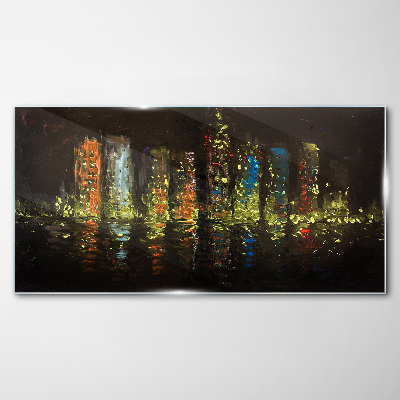 Skleneny obraz Abstrakcie mestské svetla