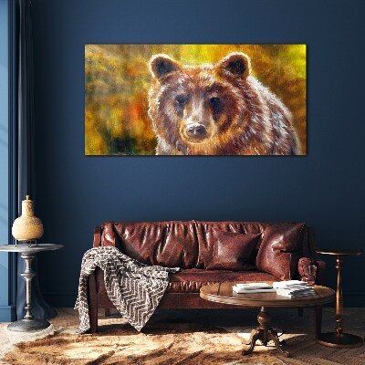Skleneny obraz Medveď
