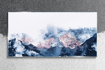 Skleneny obraz Moderné akvarel hory