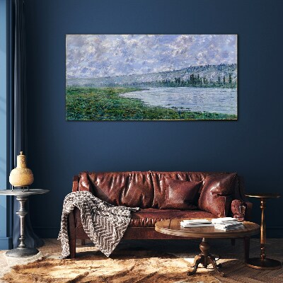 Skleneny obraz Seina pri Vétheuil Monet