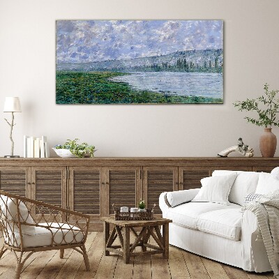 Skleneny obraz Seina pri Vétheuil Monet