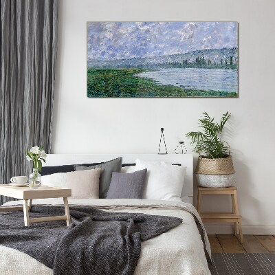Skleneny obraz Seina pri Vétheuil Monet