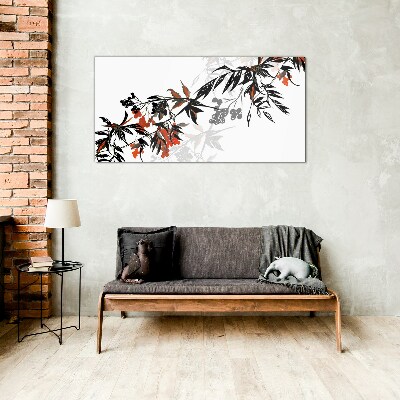 Skleneny obraz Abstrakcie ovocné listy